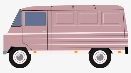 Vector Illustration Of Purple Delivery Van - Van Pink Png, Transparent Png, Transparent PNG