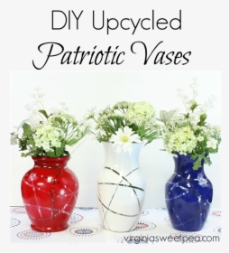 Diy Upcycled Patriotic Vases - Upcycled Vases, HD Png Download, Transparent PNG