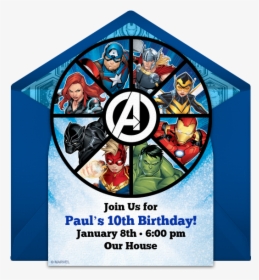 Marvel Avengers Invitations, HD Png Download, Transparent PNG
