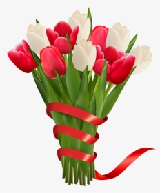 Flower With Ribbon Png, Transparent Png, Transparent PNG