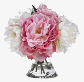 Peonies Pink And White, HD Png Download, Transparent PNG