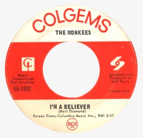 Medium 45 1966 Monkees Imabeliever - Rca Records, HD Png Download, Transparent PNG