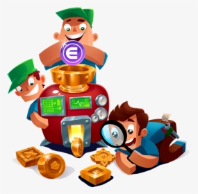 Offering Initial Blockchain Cryptocurrency Erc-20 Coin - Coin Game Character Png, Transparent Png, Transparent PNG