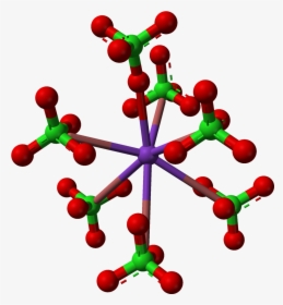 Potassium Perchlorate K Coord 3d Balls - Potassium Chlorate Crystalline Structure, HD Png Download, Transparent PNG