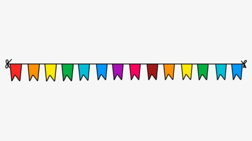 Bunting Banner Rainbow Free Photo - Rainbow Transparent Border, HD Png Download, Transparent PNG