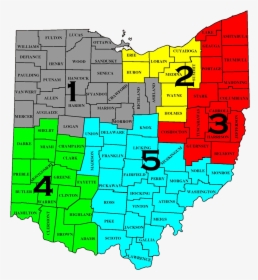 Ohio Map Full - Oapff Districts, HD Png Download, Transparent PNG