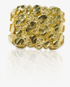 10k Yellow Gold Nugget Ring - Ring, HD Png Download, Transparent PNG