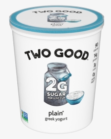 Plain Two Good™ Greek Lowfat Yogurt Quart With 2 Grams - 2g Sugar Yogurt, HD Png Download, Transparent PNG