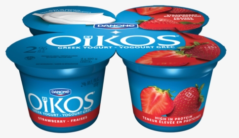 Oikos Strawberry Yogurt - Strawberry, HD Png Download, Transparent PNG