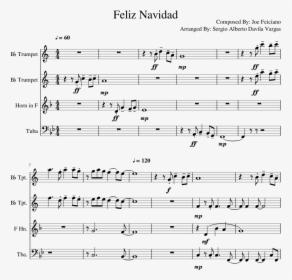 Transparent Feliz Png - Trumpet Joy To The World French Horn Sheet Music, Png Download, Transparent PNG