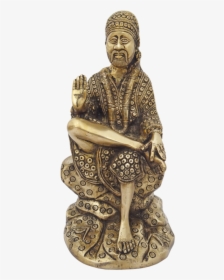 Brass Antique Shridi Sathya Saibaba Statue, 7 X 14 - Statue, HD Png Download, Transparent PNG