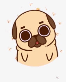 Kawaii Cute Puppy Drawings Clipart , Png Download - Pug Drawing, Transparent Png, Transparent PNG