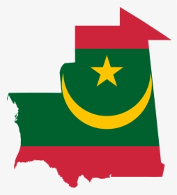 Mauritania Map With Flag, HD Png Download, Transparent PNG
