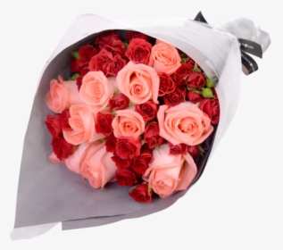 Pink Roses & Mini Roses Bouquet - Flower, HD Png Download, Transparent PNG