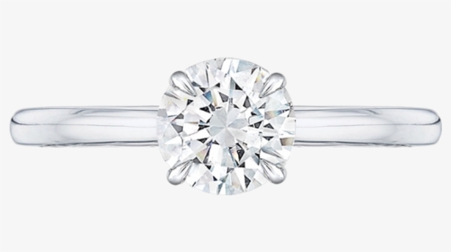 Round Cut Diamond Solitaire Engagement Ring - Pre-engagement Ring, HD Png Download, Transparent PNG