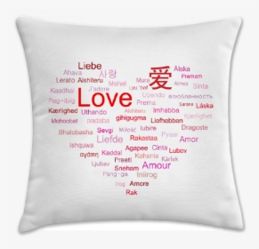 Capa De Almofada Love - Love In Many Languages, HD Png Download, Transparent PNG