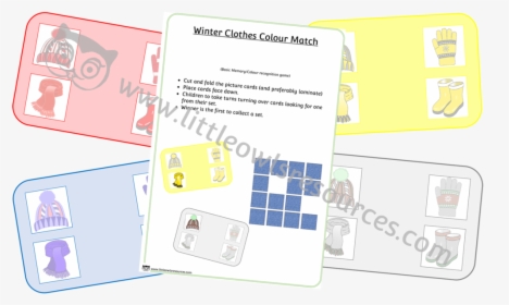 Winter Clothes Colour Match Memory Game/activity - Metal, HD Png Download, Transparent PNG