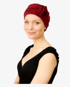 Dark Red Hat For Cancer - Girl, HD Png Download, Transparent PNG