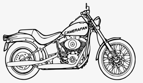 Drawing Motorcycle Kid Transparent Png Clipart Free - Harley Davidson Motorcycle Clipart, Png Download, Transparent PNG