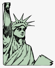 Statue Of Liberty - Statue Of Liberty Drawing Cartoon, HD Png Download, Transparent PNG