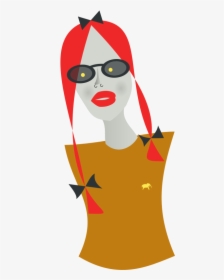 Lady With Yellow Eyes And Long Neck - Illustration, HD Png Download, Transparent PNG