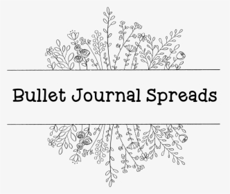 Bullet Journal Spreads - Line Art, HD Png Download, Transparent PNG