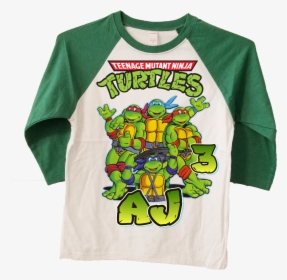 Teenage Mutant Ninja Turtles Green Raglan - Teenage Mutant Ninja Turtles Transparent, HD Png Download, Transparent PNG