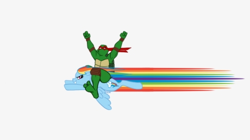 Zakniteh, Crossover, Rainbow Dash, Raphael, Safe, Teenage - My Little Pony And Teenage Mutant Ninja Turtle, HD Png Download, Transparent PNG