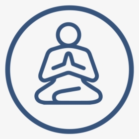 Bkwl Service Icons Navy Meditation - Meditation Icon Transparent Background, HD Png Download, Transparent PNG