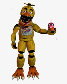 #unwitheredchica #chica #fnaf #fnaf2 #freetoedit - Withered Five Nights At Freddy's, HD Png Download, Transparent PNG