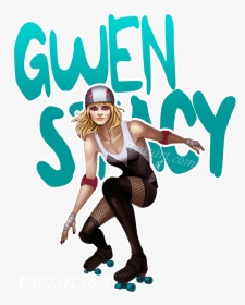 Skate Clipart Transparent Tumblr - Roller Derby Spider Gwen, HD Png Download, Transparent PNG