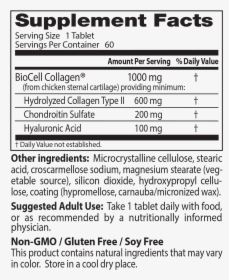 Supplement Facts Vitamin C 500mg, HD Png Download, Transparent PNG