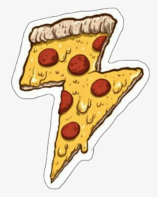 #pizza #rayo #sticker - Cheesy Pizza Illustration, HD Png Download, Transparent PNG