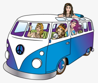 Hippie Chicks Vw Bus For Cbd Thc Chocolate - Volkswagen Type 2, HD Png Download, Transparent PNG