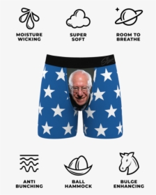 Bernie Sanders Boxers For Guys   Itemprop Image , Tintcolor - Shark Infested Underwear, HD Png Download, Transparent PNG