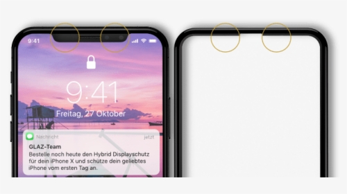 Iphone X Displayschutz - Glaz Hybrid Iphone X, HD Png Download, Transparent PNG