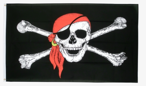 Large Pirate With Bandana Flag Ft - Skull And Crossbones Flag, HD Png Download, Transparent PNG