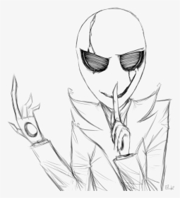 Gaster Outlines Sketch Thingy By Spirit Of Steam - Sketch, HD Png Download, Transparent PNG