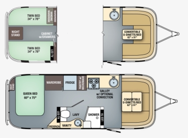 Airstream 25ft Floor Plans, HD Png Download, Transparent PNG