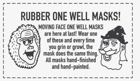 One Well Brewing Rubber Masks - Cartoon, HD Png Download, Transparent PNG
