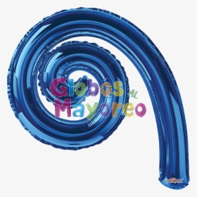 Globo Metálico Curly Espiral Color Azul Royal Incluye - Фольгированный Шар Спираль, HD Png Download, Transparent PNG