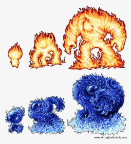 Fire Elemental Pixel Art, HD Png Download, Transparent PNG