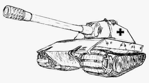 E 100 Tank Drawing, HD Png Download, Transparent PNG