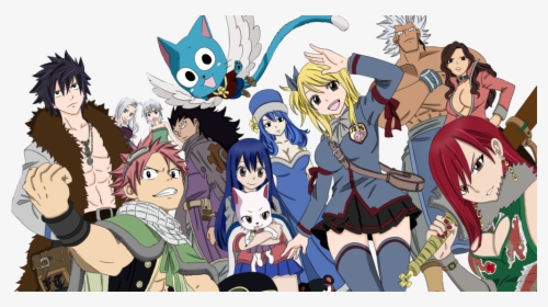 Fairy Tail Anime - Fairy Tail Anime Natsu Group, HD Png Download, Transparent PNG