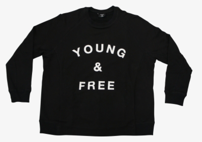 Y&f Black Sweatshirt - Long-sleeved T-shirt, HD Png Download, Transparent PNG
