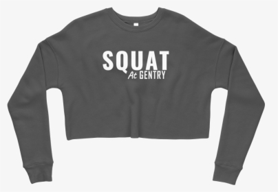 Squat Crop Sweatshirt , Png Download - Long-sleeved T-shirt, Transparent Png, Transparent PNG