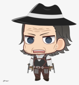 “the Law S Here To Shoot Down The Bad Guys ” - Attack On Titan Kenny Chibi, HD Png Download, Transparent PNG