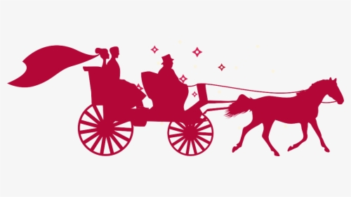 Horses On Wedding Invitation Clipart , Png Download - Wedding Horse Carriage Cliparts, Transparent Png, Transparent PNG