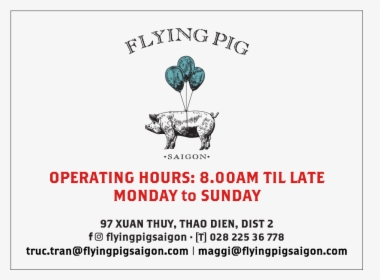 Flying Pig Saigon, 97 Xuan Thuy, Thao Dien, Dist - Papier Tigre, HD Png Download, Transparent PNG