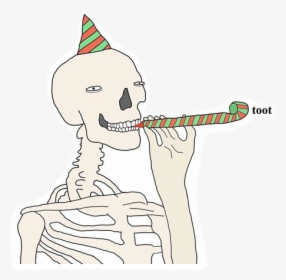 #spoopy #spooky #halloween #skeleton #toot #celebrate - All Hallows Eve Meme, HD Png Download, Transparent PNG